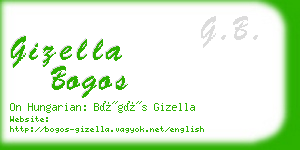 gizella bogos business card